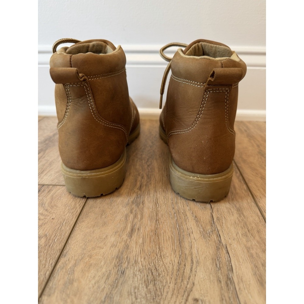 Judith Sport Ankle Boot Women 8.5 Brown NWOT Leather Lace Up Moc Toe W0343 - Picture 5 of 9